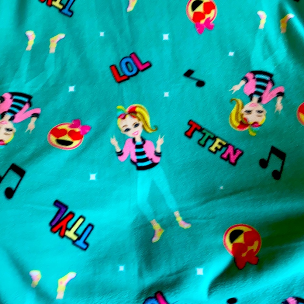 Girly girl LOL adorable turquoise blanket fleece. 30 percent off